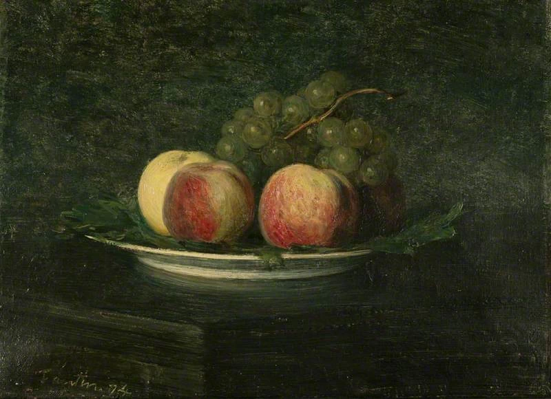 Henri Fantin - Latour, Pesche e uva, Manchester Art Gallery